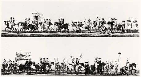 Grand Festival of Woolcombers, Comb Makers and Dyers at Darlington, 3 February 1825